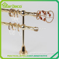 A0237 Wrought iron curtain rods wholesale, factory double golden curtain rods